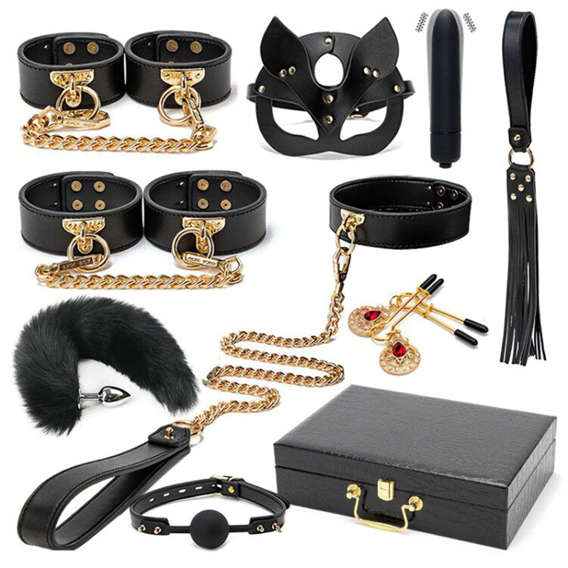 Black Wolf Gold Chain Bondage Kit - Kinky Kat